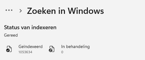 Zoeken in Windows: indexeren