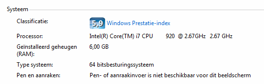 Windows Prestatie-index